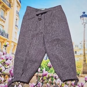 Hourihan Ireland Purple Vintage Crop Belted Pants Size Small